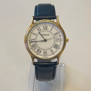 TIFFANY & CO. Plated 18k Gold Unisex ATLAS Quartz 32mm